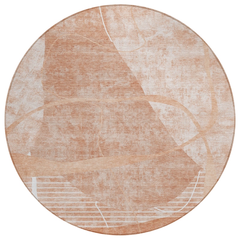 Machine Washable Indoor/ Outdoor Chantille Abstract Modern Rug