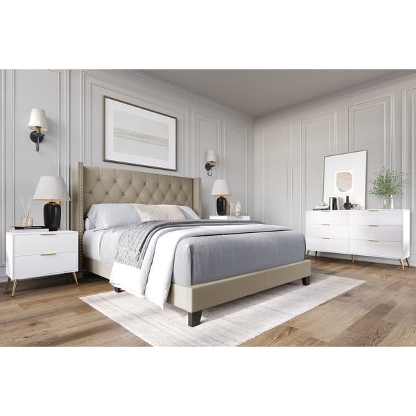 gold dresser and nightstand set Amazon.com: NOVAMAISON 7 Drawer Dresser and Nightstand Sets, 3 Pcs Bedroom Set for Bedroom, Fluted Night Stand Set of 2 & 55" Wide Dresser w/Gold Handles, Mid Century Wood Chest of Drawers