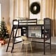 preview thumbnail 2 of 38, Twin size Loft Bed with Wooded Desk And Two Corner Shelves,Muti-Functional Loft Bed