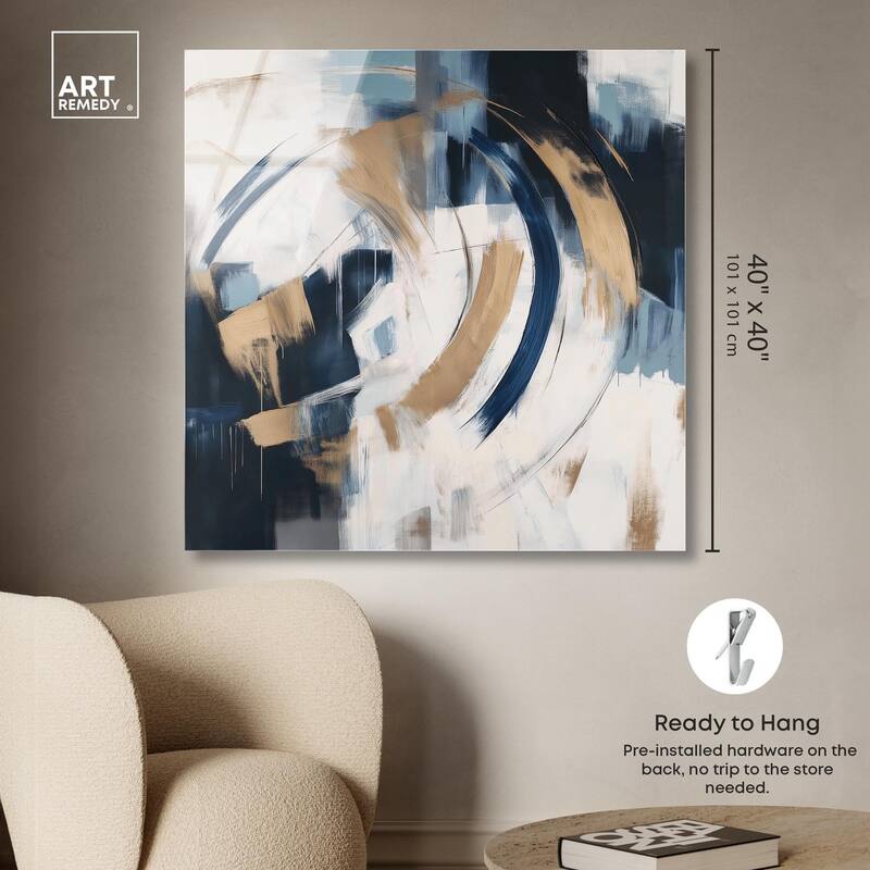 Golden Vortex I Acrylic by Art Remedy, Ready to Hang