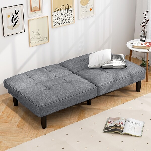 Convertible Folding Futon Sofa Bed with 6-Position Adjustable