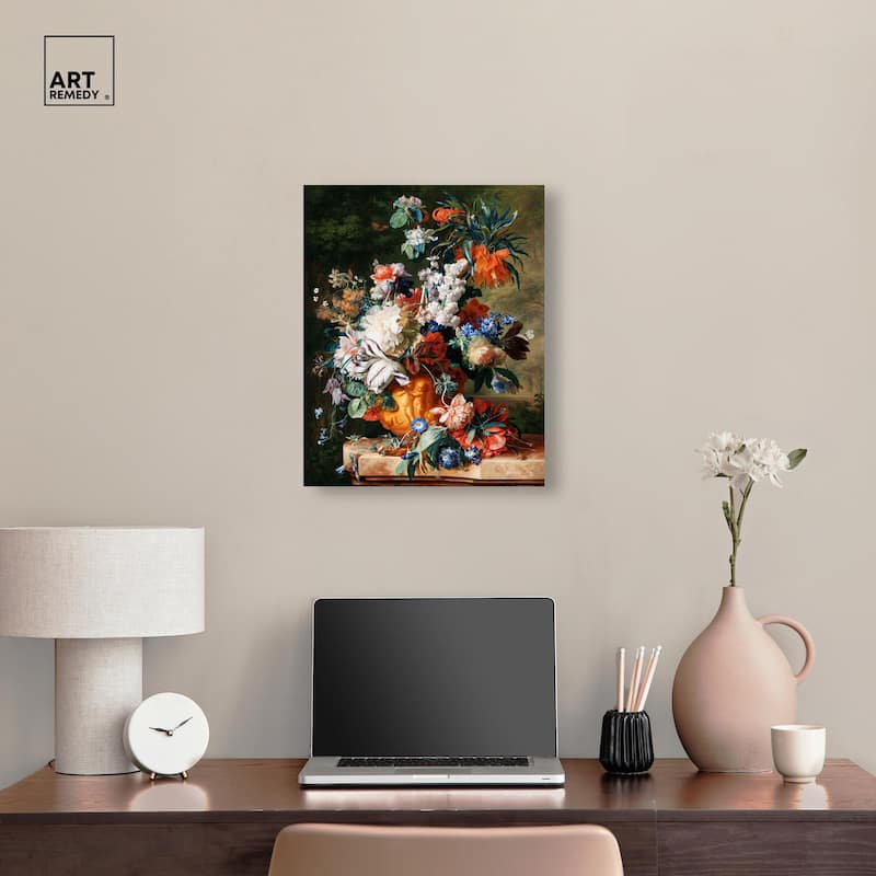 Bouquet of Flowers (1724) Canvas by Art Remedy, Gallery Wrapped