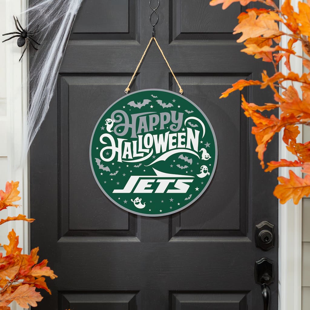 New York Jets 18" x 18" Halloween Door Décor Wall Sign
