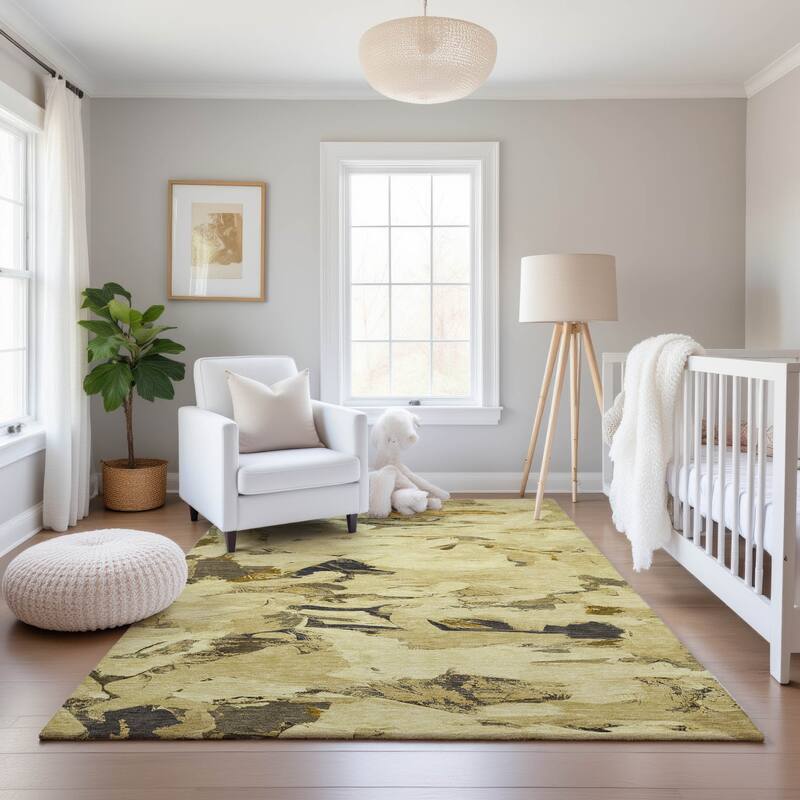 Premium Washable Super Soft Contemporary Brushstrokes Mayfield Rug