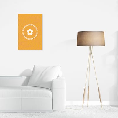 Wynwood Studio Canvas Typography and Quotes Be Kind Butterscotch Gold and Yellow Modern & Contemporary Wall Art Canvas Print