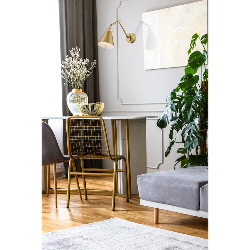 Gayson by Z-Lite 1 Light Wall Sconce in Modern Gold with Clear Glass Shade