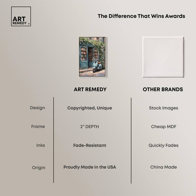 Quaint Bookstore Canvas by Art Remedy