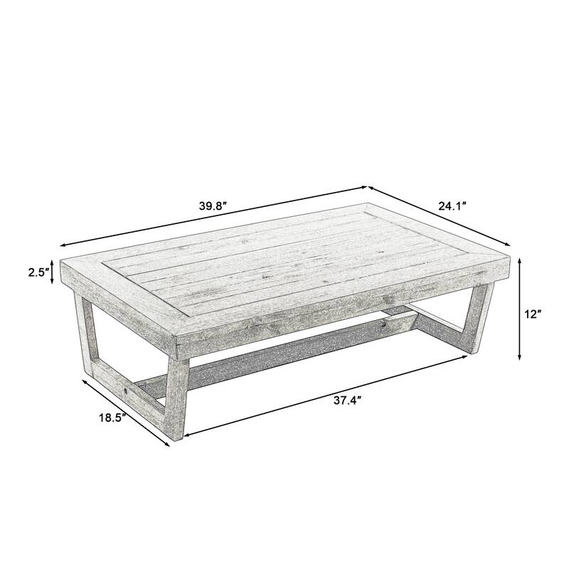 Outdoor Wood Sectional Furniture Patio Sofa Set