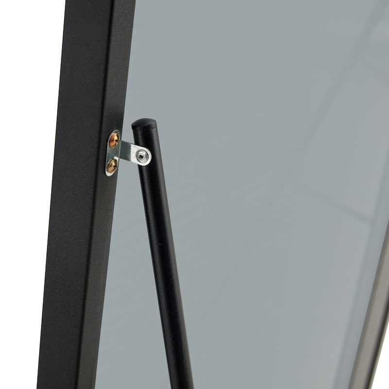 Roomfitters Full-Length Mirror with Black Solid Wood Frame, 71"x31.4" Floor Standing or Wall-Mounted Dressing Mirror
