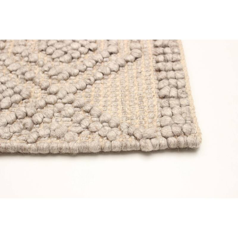 ECARPETGALLERY Braid weave Sienna Tan Wool Rug - 5'2 x 7'3