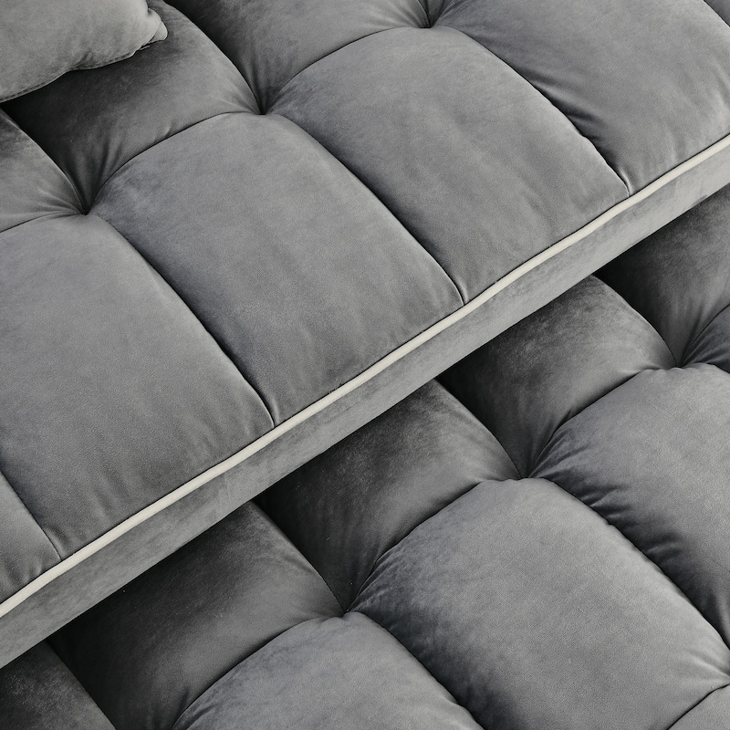 Small Folding Loveseat Sofa Bed with Adjustable Backrest, 55.5" Velvet Pull-Out Couch with USB Charging Port, Phone Holder