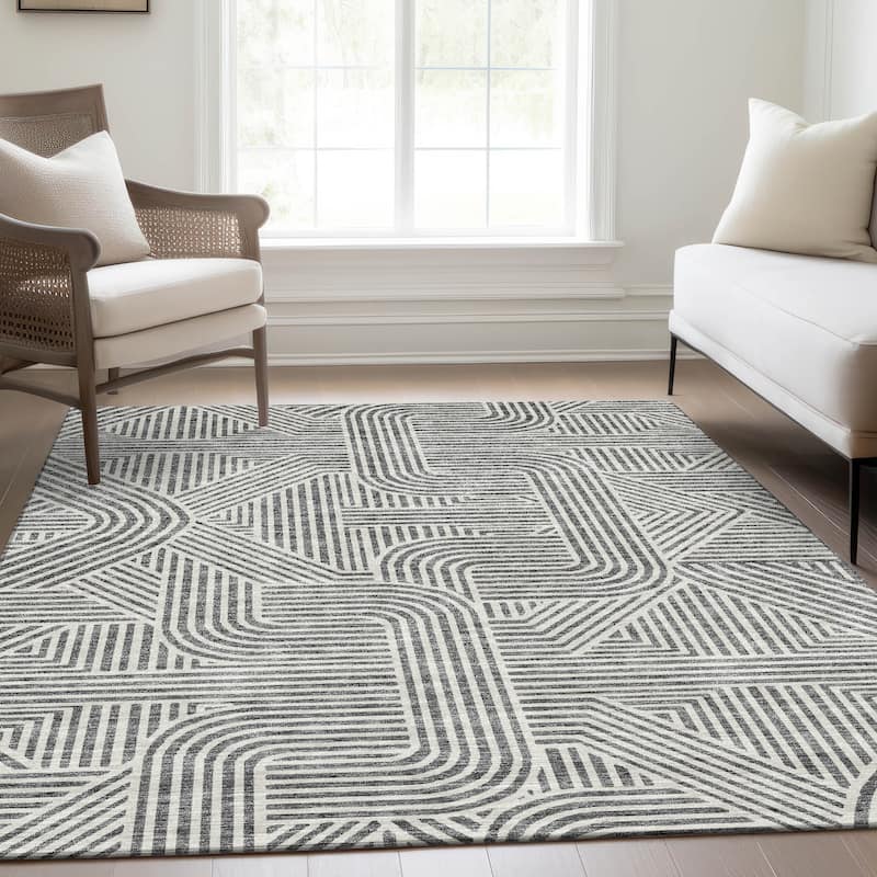 Premium Washable Super Soft Modern Geo Mayfield Rug