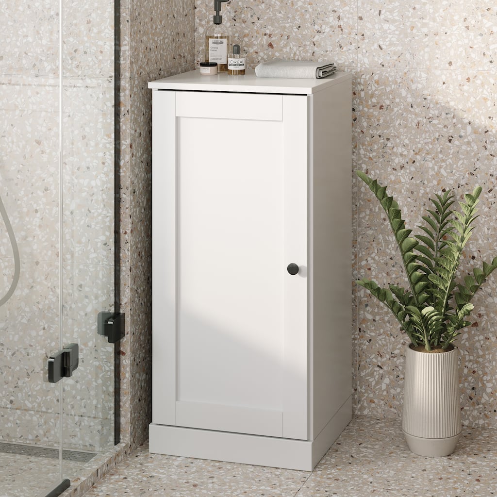Palace Imports 100% Solid Wood 16.5" Bathroom Storage Cabinet with Shaker Door and Adjustable Shelves