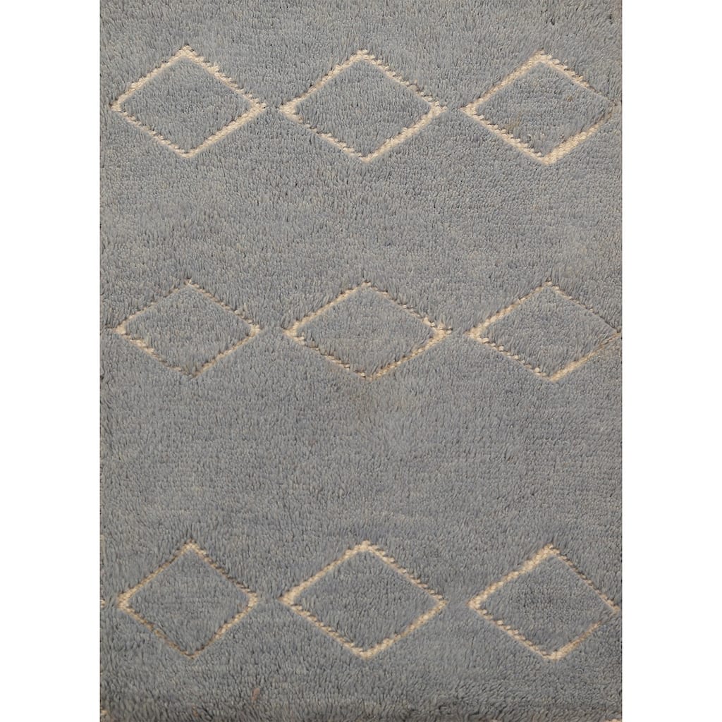 Contemporary Moroccan Oriental Foyer Rug Handmade Wool Carpet - 2'0"x 3'0"