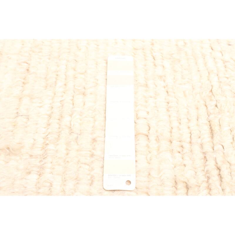 ECARPETGALLERY Hand-knotted Tangier Cream Wool Rug - 5'8 x 7'10