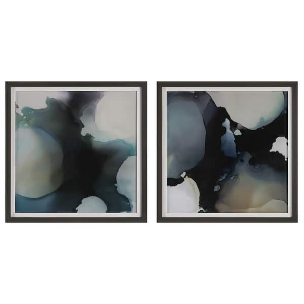 slide 2 of 7, Uttermost Telescopic Abstract Framed Prints, Set/2 - 34"x34"x1.25"
