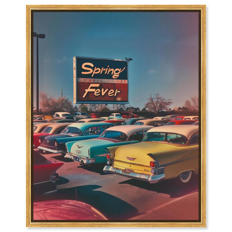 Spring Drive By Canvas by Art Remedy - Gold - 16" x 20"