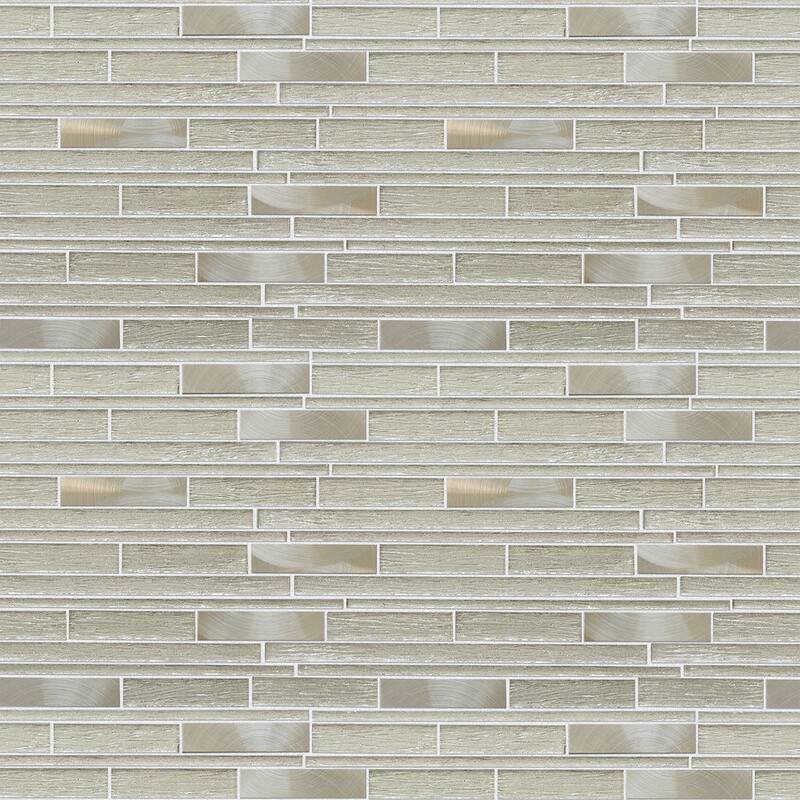 Altair Ardcarn Rectangular Laminated Glass Mosaic Mix Aluminum Wall Tile