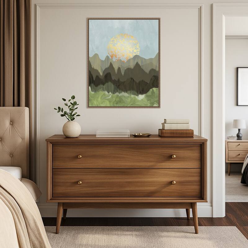 Mountain View by Sannel Larson Framed Canvas Wall Art Print