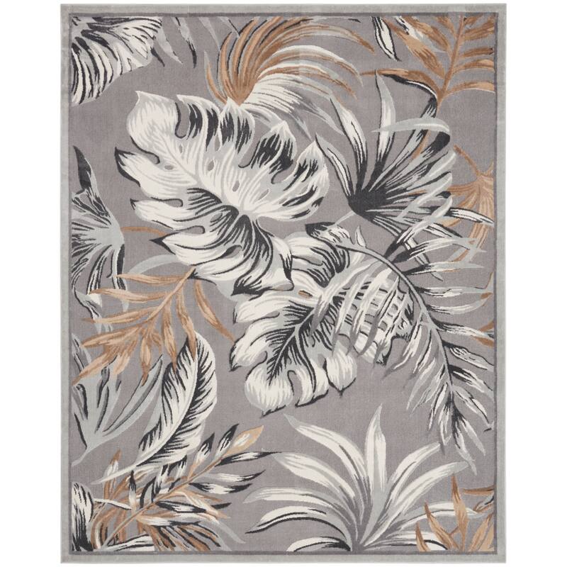 Nourison Pompeii Tropical Bordered Area Rug