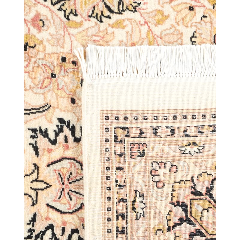 Overton One-of-a-Kind Hand-Knotted Traditional Oriental Mogul Ivory Area Rug - 6' 2" x 9' 4"
