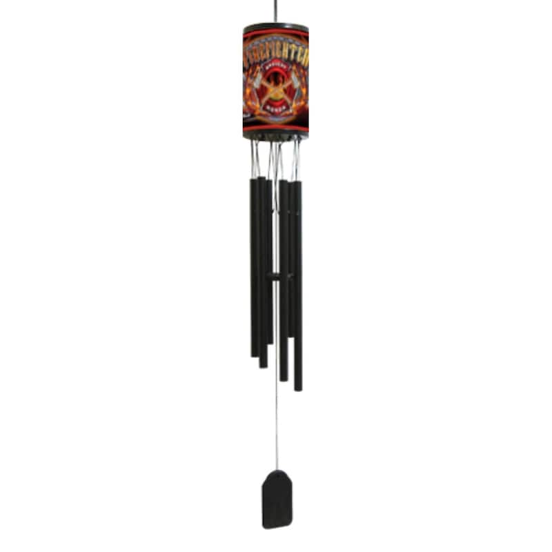 Fire Dept Chime W/ Dog Bravery And Honor