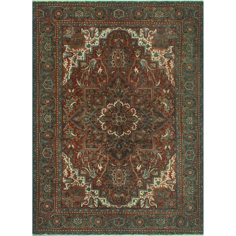 Fine Vintage Heriz Hjalmar Burgundy/Charcoal Rug - 6'7" x 9'2"