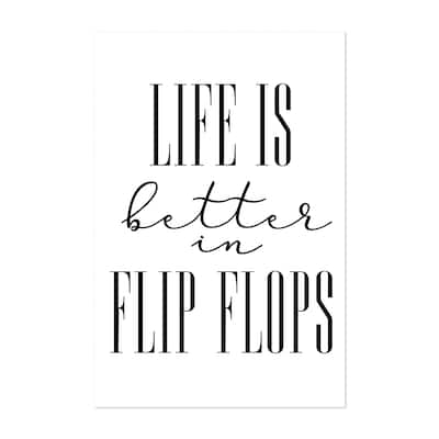 Life is Better in Flip Flops Typography Beach Art Print/Poster - Bed ...