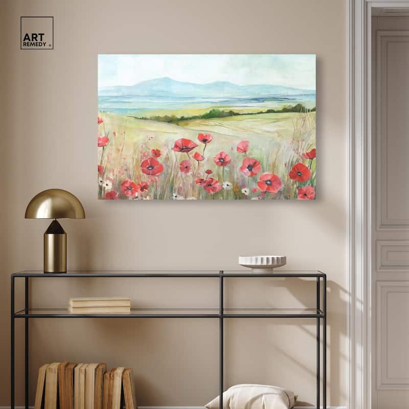 The Poppy Field Canvas by Art Remedy, Gallery Wrapped