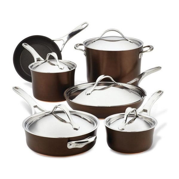 Anolon 83852 Nouvelle Luxe 11-Piece Cookware Set. Opens flyout.