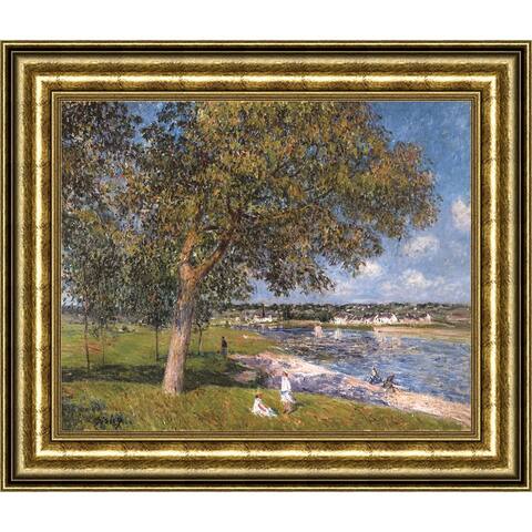 Walnut Tree in a Thomery Field by Alfred Sisley Giclee Print Oil Painting Gold Frame Size 25" x 21"