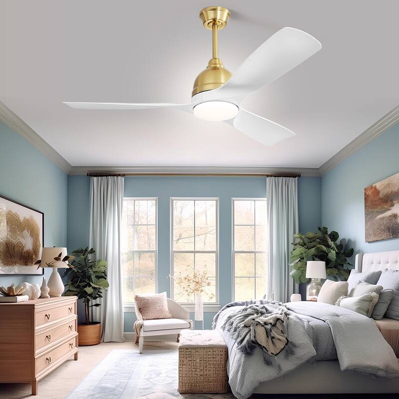 54 inch Modern Smart Ceiling Fan with Light,Remote&APP Control,Sloped Ceiling Adaptable
