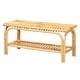 preview thumbnail 2 of 7, Himari Modern Bohemian Natural Brown Rattan Accent Bench