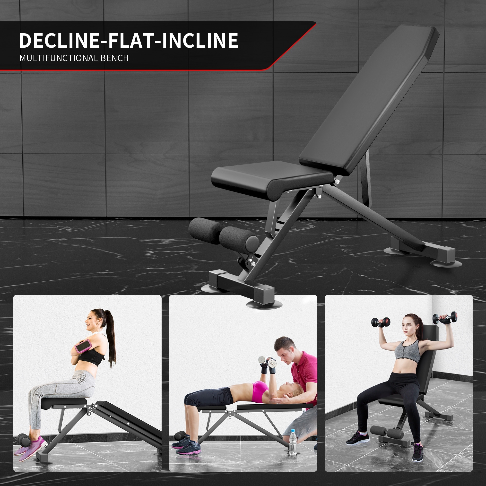 Zenova Adjustable Incline Decline Exercise Workout Bench On Sale