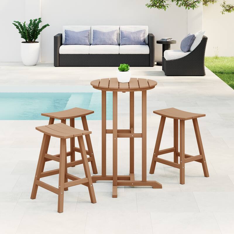 Laguna Hdpe All Weather Outdoor Patio Bistro Counter Set (4-Piece Set)