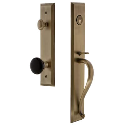 Grandeur Fifth Avenue Solid Brass Rose Keyed Entry Single Cylinder