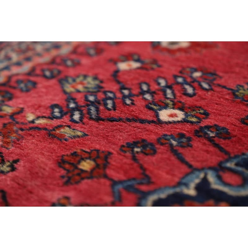 Pre-1900 Antique Vegetable Dye Sarouk Farahan Persian Wool Carpet - 5'0"x 6'2"