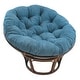 preview thumbnail 34 of 38, Microsuede Indoor Papasan Cushion (44-inch, 48-inch, or 52-inch) (Cushion Only) 52 x 52 - Teal