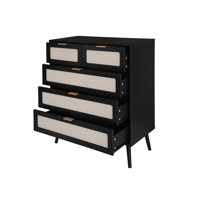 5 Drawer Cabinet, Accent Storage Cabinet, Suitable for Dining Room