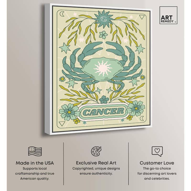 Cancer Stars Card Canvas by Art Remedy