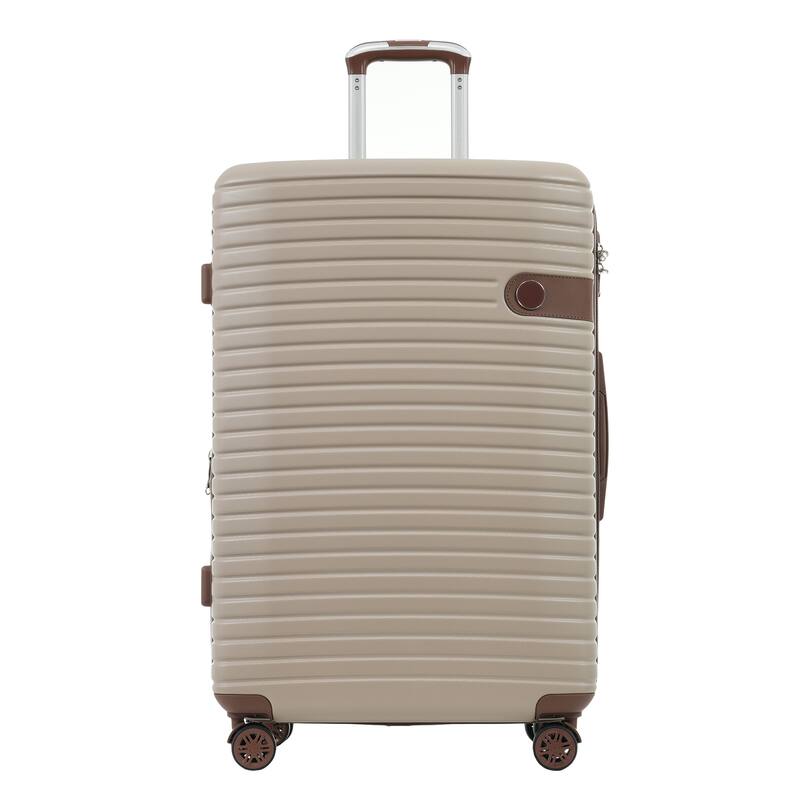 16/20/24/28 4-Piece Modern Expandable Luggage Sets with 4 Storage Bags, Swivel Wheels and TSA Lock for Boarding Travel, khaki