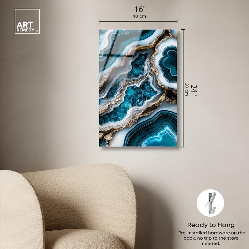 Teal Tides Treasure II Acrylic by Art Remedy, Ready to Hang