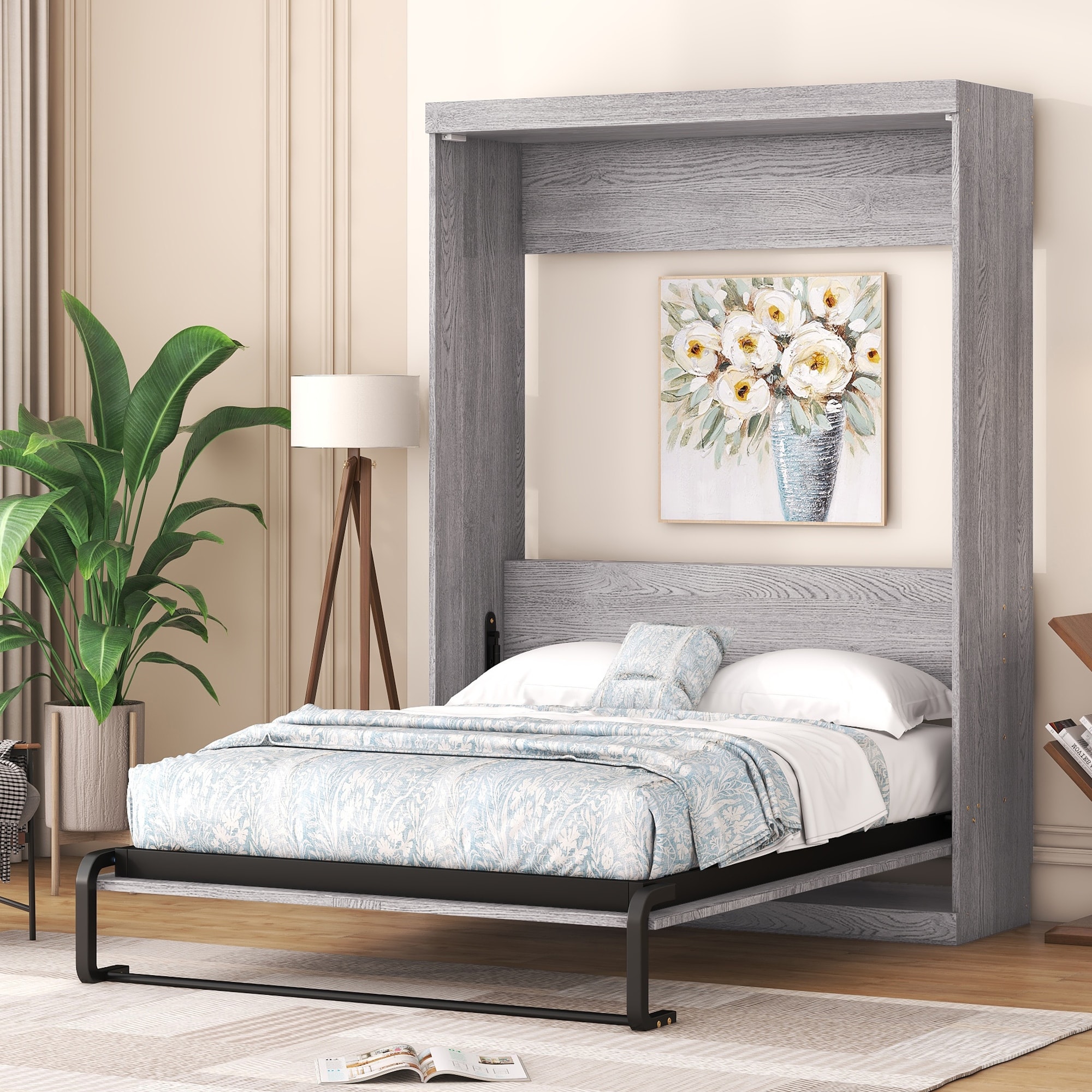 Folding platform on sale bed wood