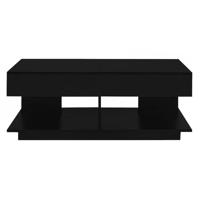 Efficient Central Coffee Table with Multiple Storage Compartments