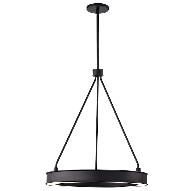 Longford 20 Inch LED Pendant Textured Black Acrylic Lens - Textured Black