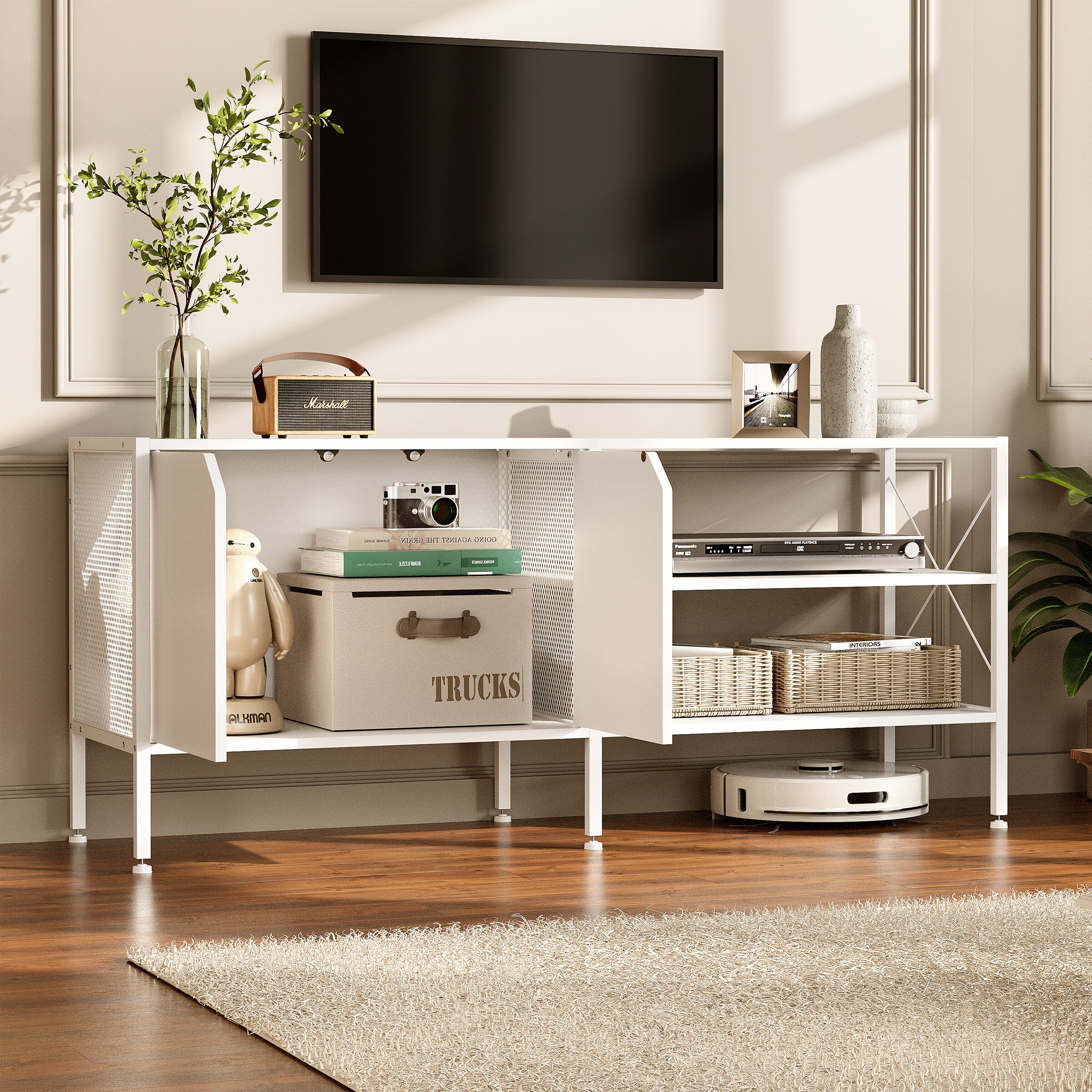 White Metal TV Stands Bed Bath Beyond