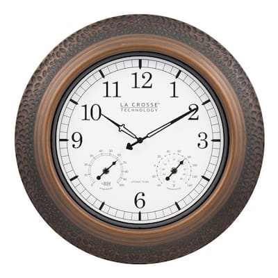 La Crosse Clock 433-3256A 21-Inch Marcella Metal Atomic Analog Clock