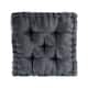 Intelligent Designs Charvi Chenille Square Floor Pillow - Charcoal