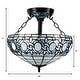 preview thumbnail 6 of 5, Tiffany Style Semi-flush Mount Ceiling Fixture Amora Lighting