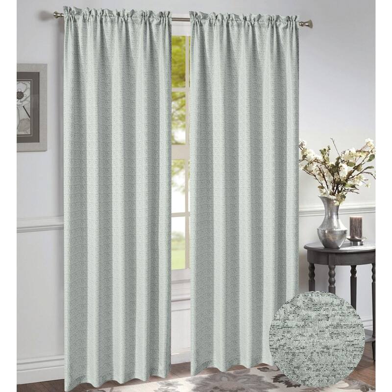 Norah Jacquard Rod Pocket Window Panel and Valance Treatments, All Sold Separately